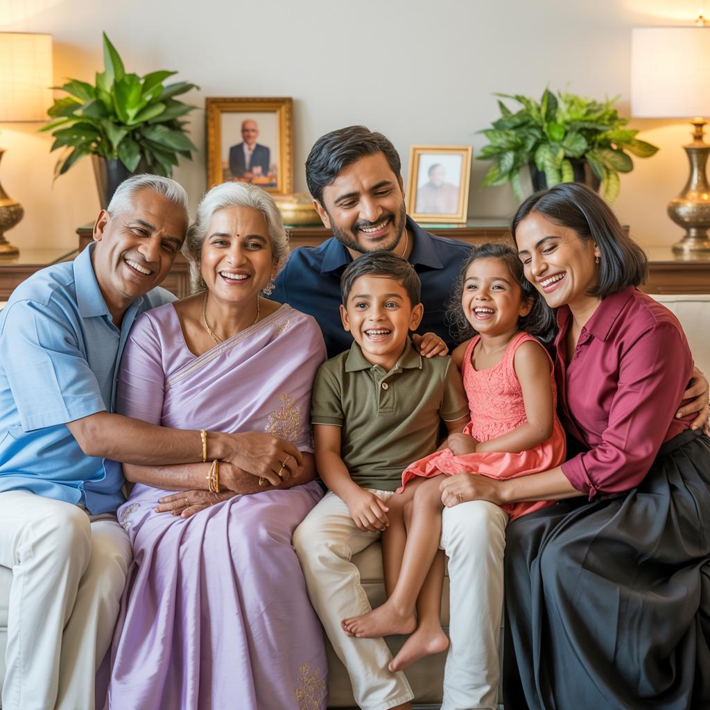 A family together, representing nurturing relationships through financial security